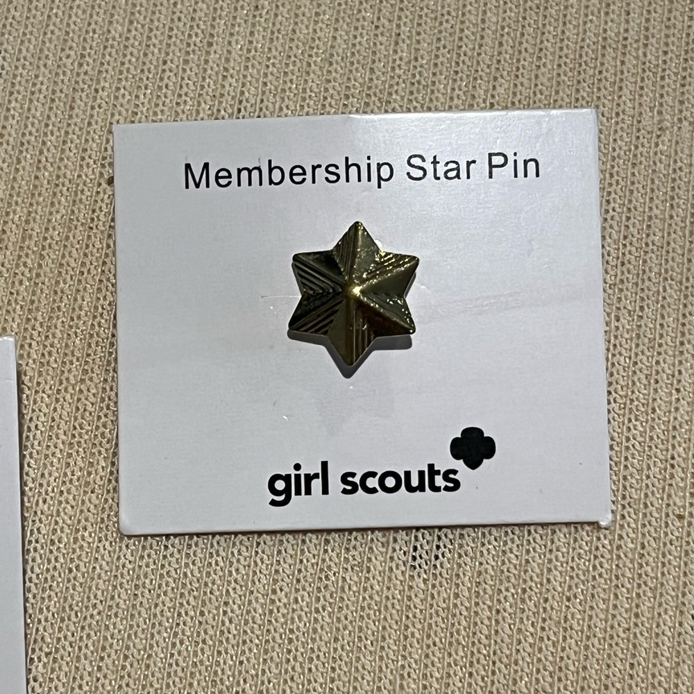 Girl Scouts Gold Star membership pin